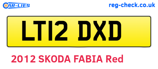 LT12DXD are the vehicle registration plates.