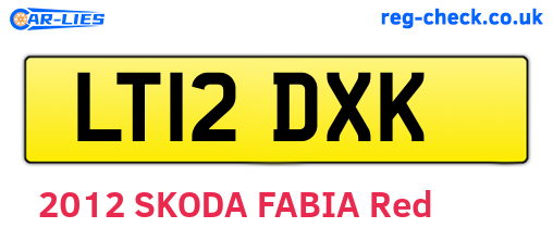 LT12DXK are the vehicle registration plates.