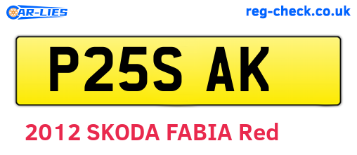 P25SAK are the vehicle registration plates.