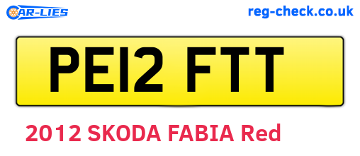 PE12FTT are the vehicle registration plates.