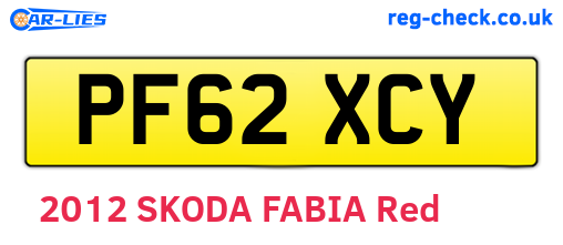 PF62XCY are the vehicle registration plates.
