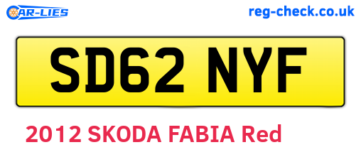 SD62NYF are the vehicle registration plates.