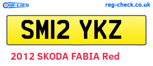 SM12YKZ are the vehicle registration plates.