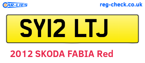 SY12LTJ are the vehicle registration plates.