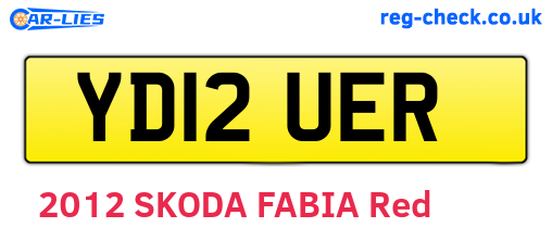 YD12UER are the vehicle registration plates.