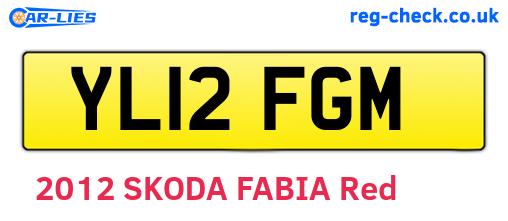 YL12FGM are the vehicle registration plates.