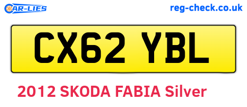 CX62YBL are the vehicle registration plates.