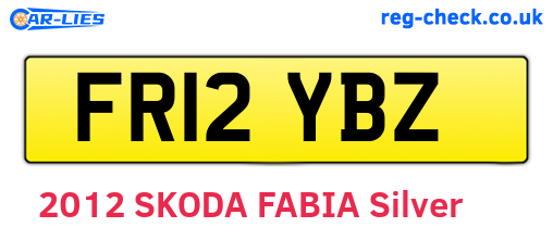 FR12YBZ are the vehicle registration plates.