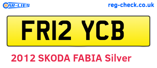 FR12YCB are the vehicle registration plates.