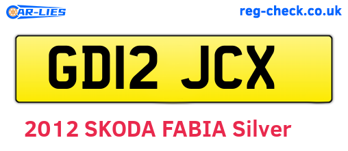 GD12JCX are the vehicle registration plates.