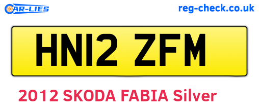 HN12ZFM are the vehicle registration plates.