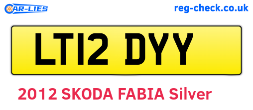 LT12DYY are the vehicle registration plates.
