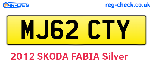 MJ62CTY are the vehicle registration plates.