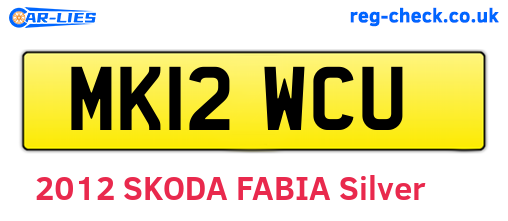 MK12WCU are the vehicle registration plates.