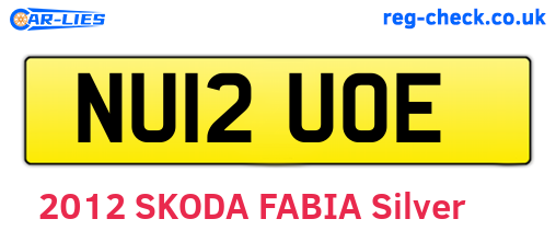 NU12UOE are the vehicle registration plates.