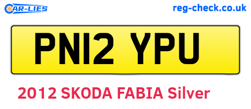 PN12YPU are the vehicle registration plates.
