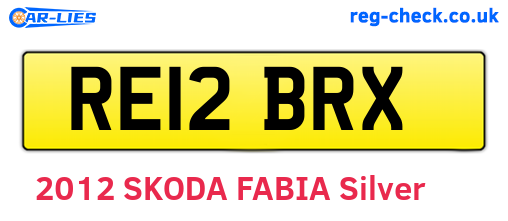 RE12BRX are the vehicle registration plates.