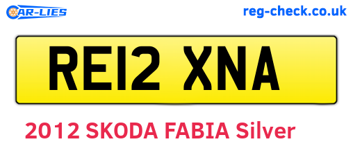 RE12XNA are the vehicle registration plates.