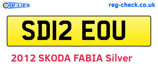 SD12EOU are the vehicle registration plates.