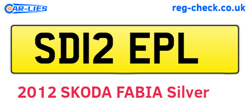 SD12EPL are the vehicle registration plates.
