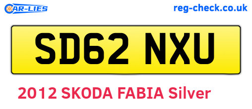 SD62NXU are the vehicle registration plates.