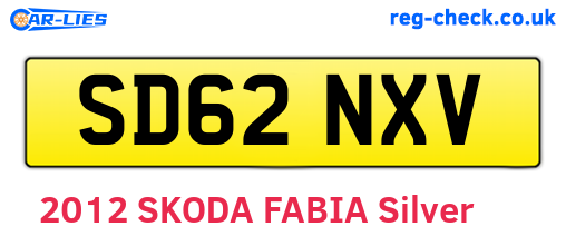 SD62NXV are the vehicle registration plates.