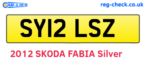 SY12LSZ are the vehicle registration plates.