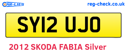 SY12UJO are the vehicle registration plates.