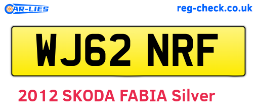 WJ62NRF are the vehicle registration plates.