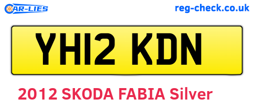 YH12KDN are the vehicle registration plates.