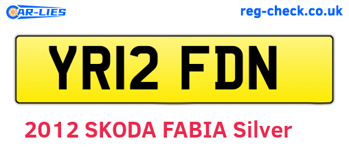 YR12FDN are the vehicle registration plates.