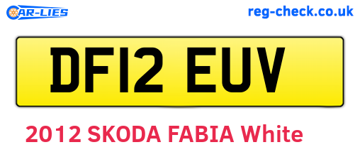 DF12EUV are the vehicle registration plates.