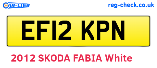 EF12KPN are the vehicle registration plates.