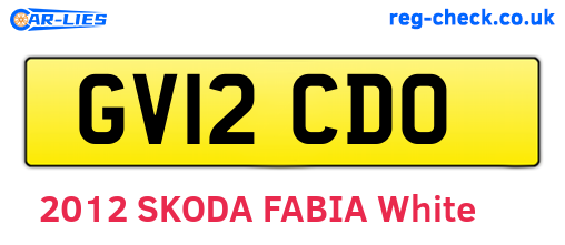 GV12CDO are the vehicle registration plates.