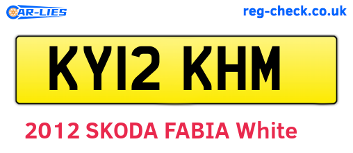 KY12KHM are the vehicle registration plates.