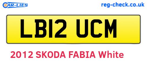 LB12UCM are the vehicle registration plates.