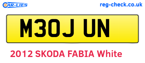 M30JUN are the vehicle registration plates.