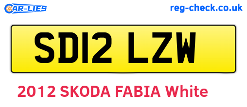 SD12LZW are the vehicle registration plates.