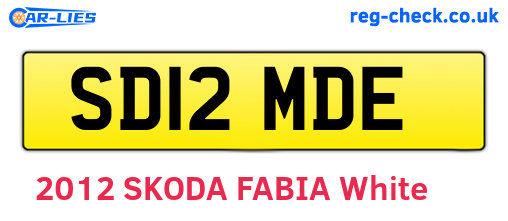 SD12MDE are the vehicle registration plates.