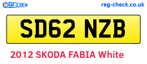 SD62NZB are the vehicle registration plates.