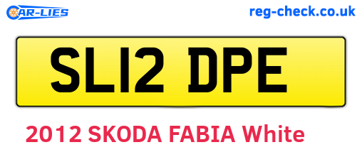 SL12DPE are the vehicle registration plates.