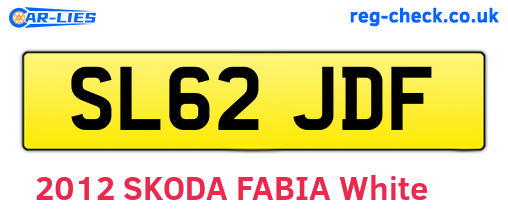 SL62JDF are the vehicle registration plates.