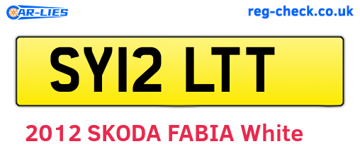 SY12LTT are the vehicle registration plates.