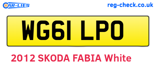 WG61LPO are the vehicle registration plates.