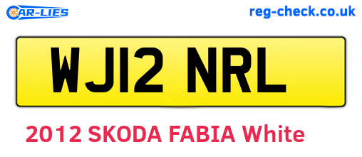 WJ12NRL are the vehicle registration plates.