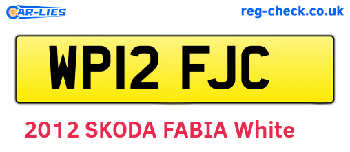 WP12FJC are the vehicle registration plates.