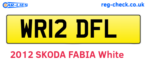 WR12DFL are the vehicle registration plates.