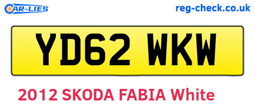YD62WKW are the vehicle registration plates.