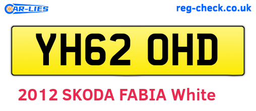 YH62OHD are the vehicle registration plates.