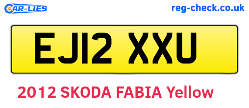 EJ12XXU are the vehicle registration plates.